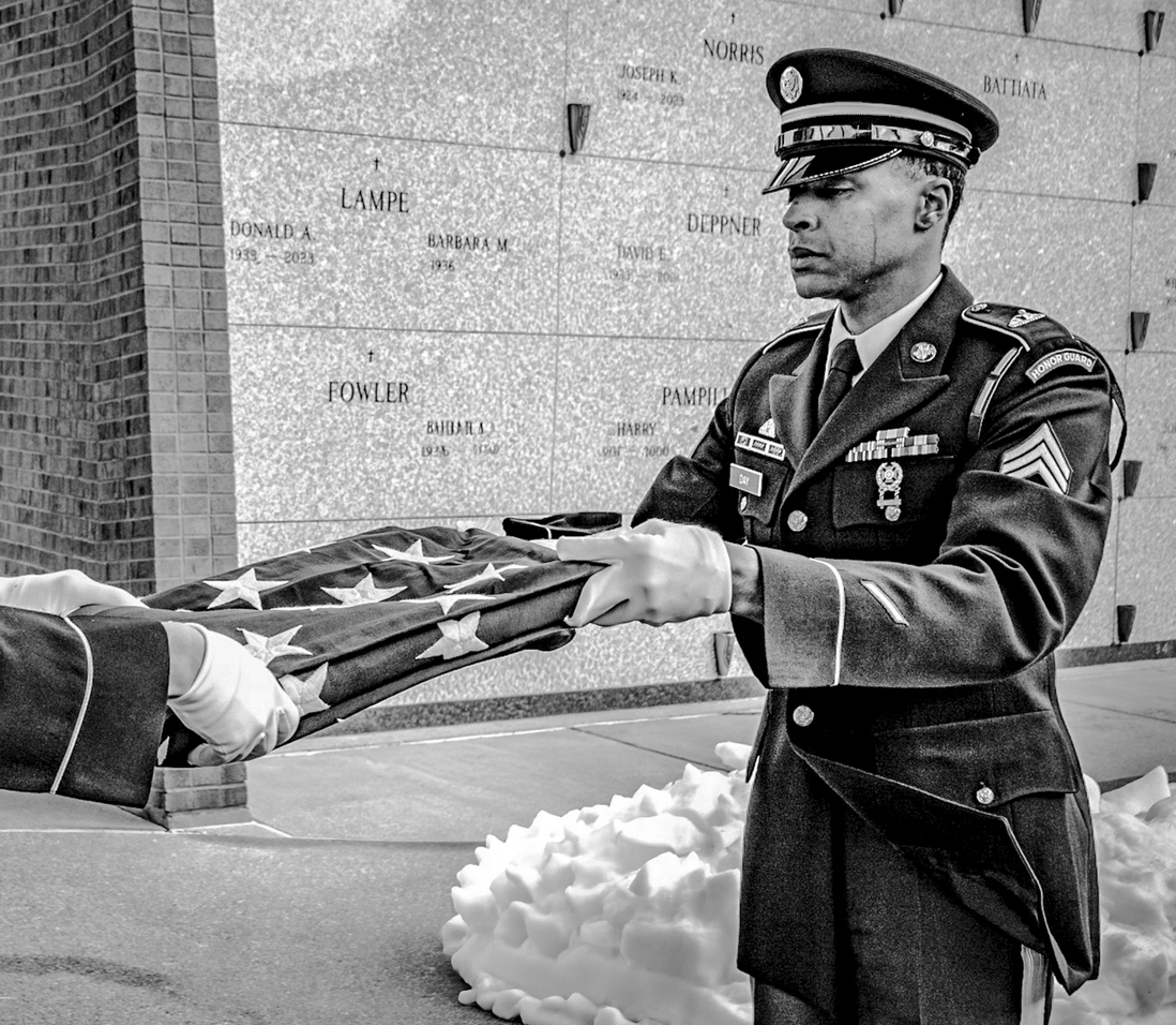 Honour guard before restoration